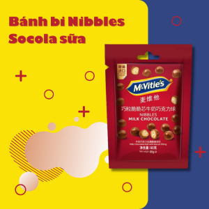 Mc Vities-Bánh bi Nibbles Socola sữa 80g