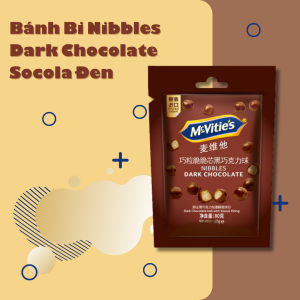 Mc Vities-Bánh Bi Nibbles Dark Chocolate Socola Đen - 80g
