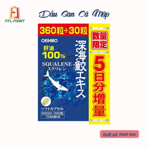 Orihiro-Hỗ Trợ Sức Khỏe Dầu Gan Cá Mập - 390 viên