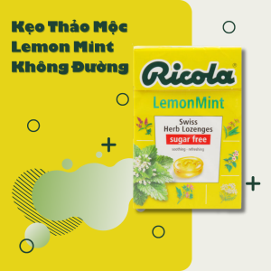 Ricola-Kẹo Thảo Mộc Lemon Mint Không Đường - 40g ( Vàng )