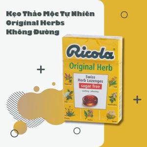 Ricola-Kẹo Thảo Mộc Tự Nhiên Original Herbs Không Đường - 40g ( Cam )