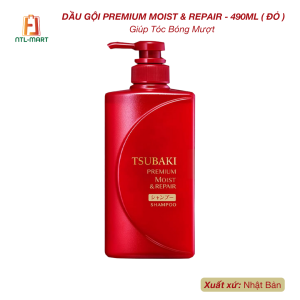 Tsubaki-Dầu Gội Giúp Tóc Bóng Mượt Premium Moist & Repair - 490ml ( Đỏ )