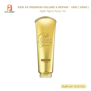 Tsubaki-Kem Xả Ngăn Ngừa Rụng Tóc Premium Volume & Repair - 180g ( Vàng )