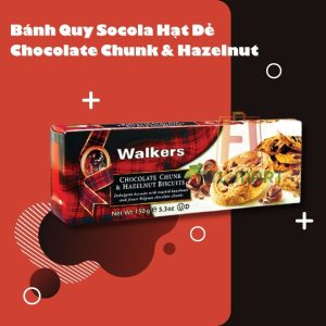Walkers-Bánh Quy Socola Hạt Dẻ Chocolate Chunk & Hazelnut - 150g
