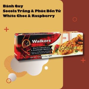 Walkers-Bánh Quy Socola Trắng & Phúc Bồn Tử White Choc & Raspberry - 150g