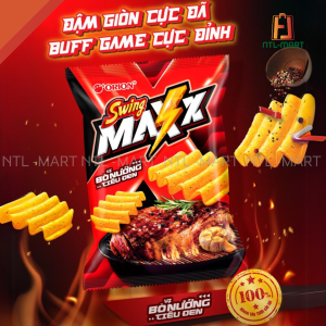 snack swing maxx vị bò nướng tiêu đen - đậm giòn cực đã, buff game cực đỉnh